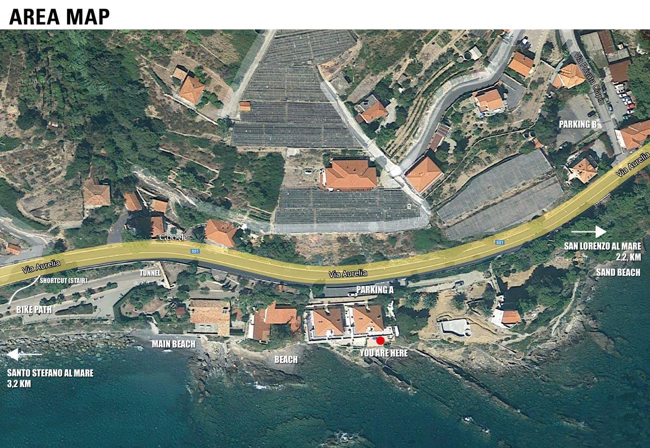 Seaside holiday apartment - unique location Cipressa Exterior foto